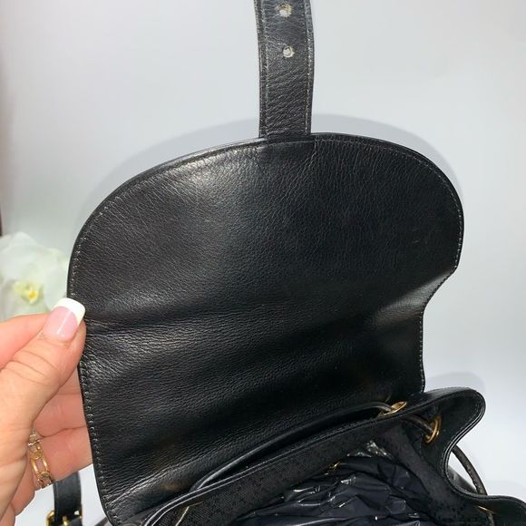 Gucci Black Leather Backpack with Bamboo Accents - Picture 10 of 15